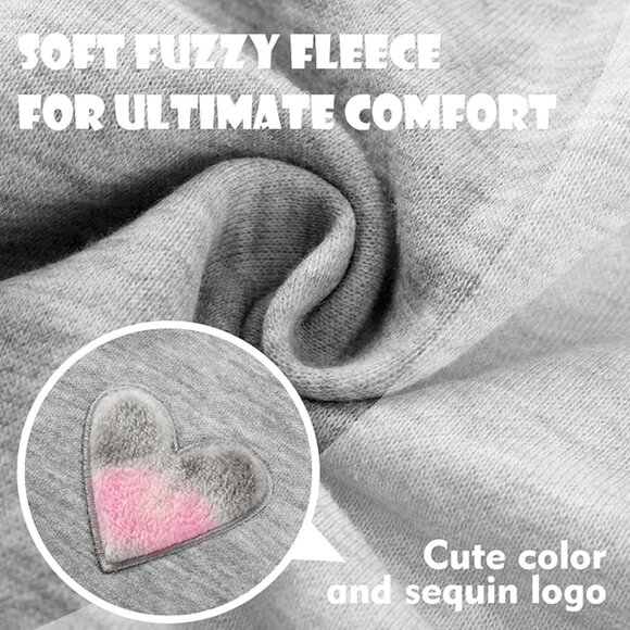 V.&GRIN Girl Zip up Hoodie Sweatshirt Soft Fuzzy Fleece Jacket with Pocket - Picture 4 of 12